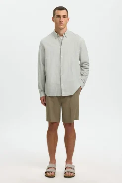 Camisa manga larga lino