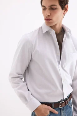 Camisa non iron oxford rayas