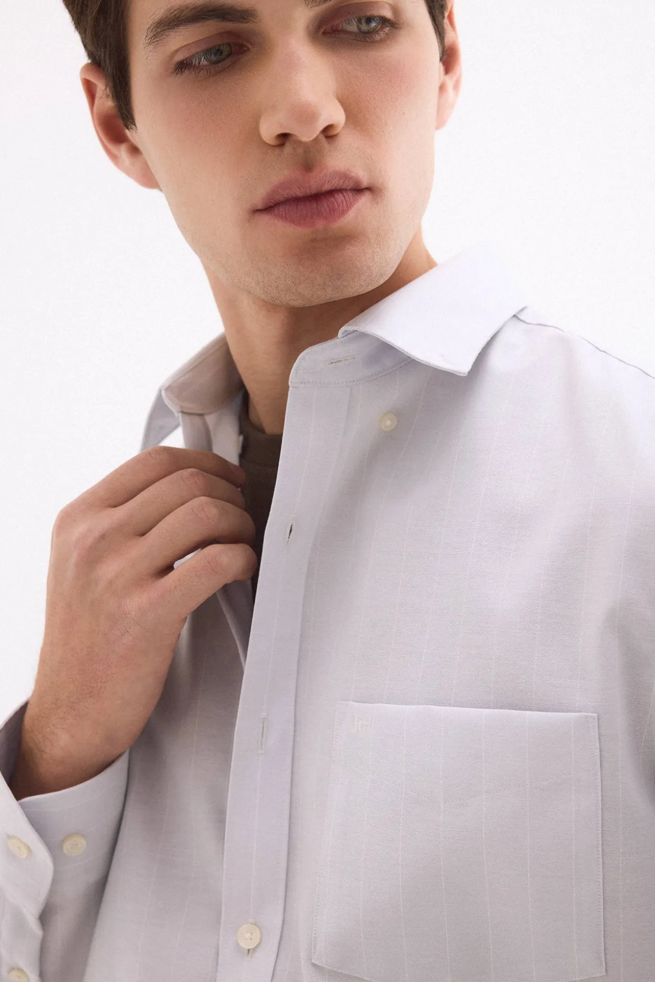 Camisa non iron oxford rayas