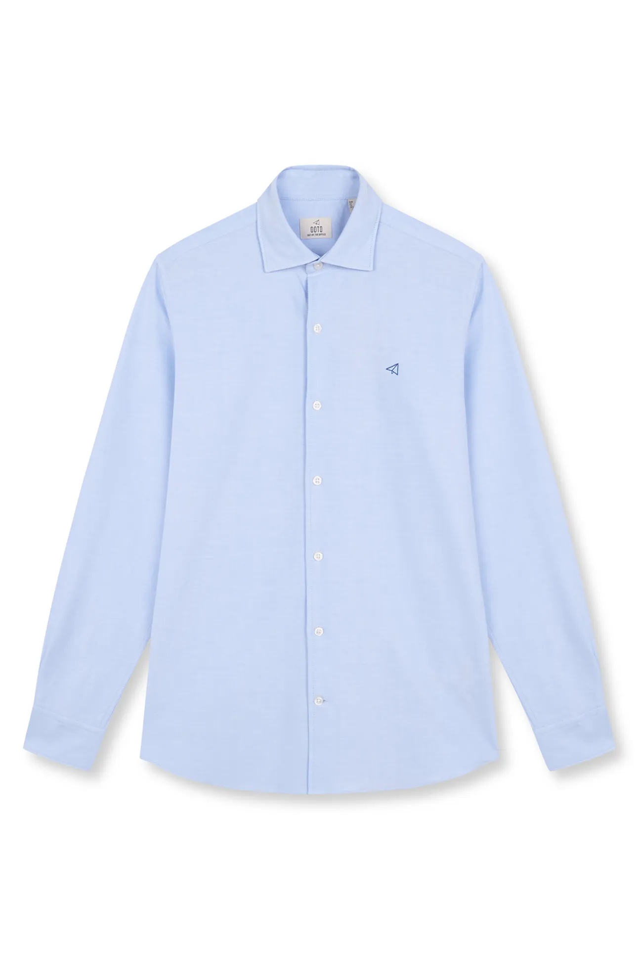 Camisa oxford liso manga larga