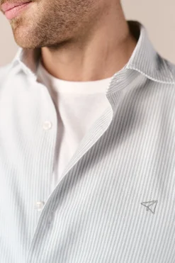 Camisa oxford raya candela manga larga