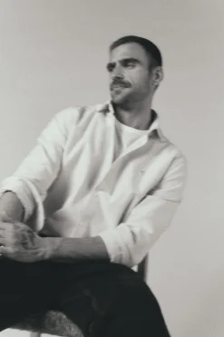 Camisa oxford raya candela manga larga