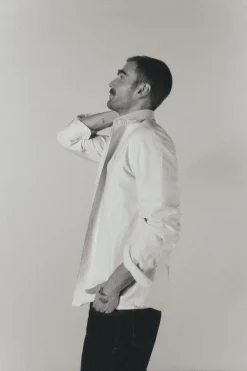 Camisa oxford raya candela manga larga