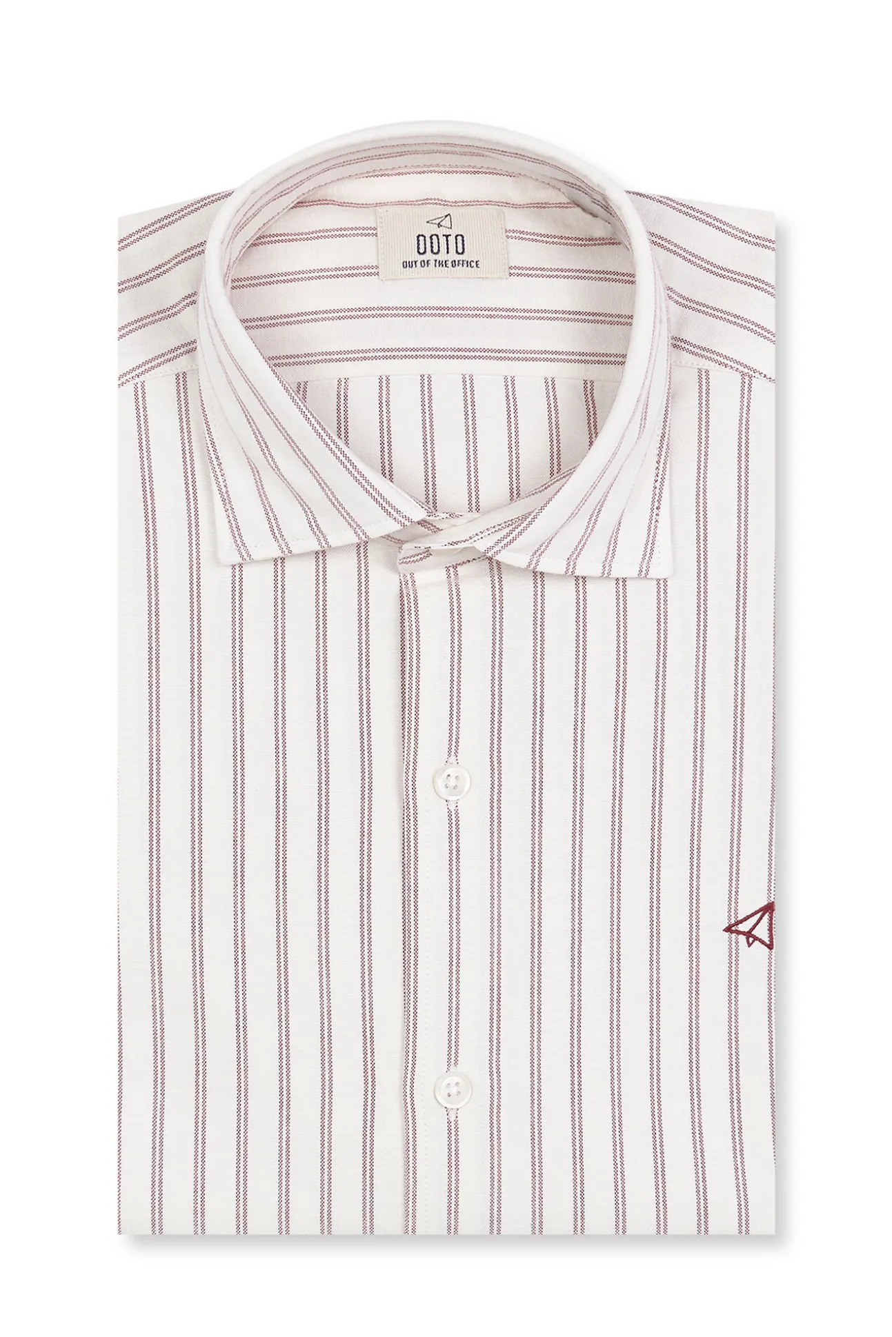 Camisa oxford rayas manga larga