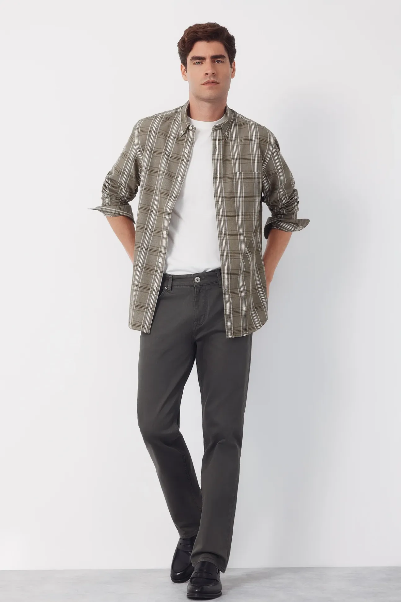 Camisa popelín cuadros