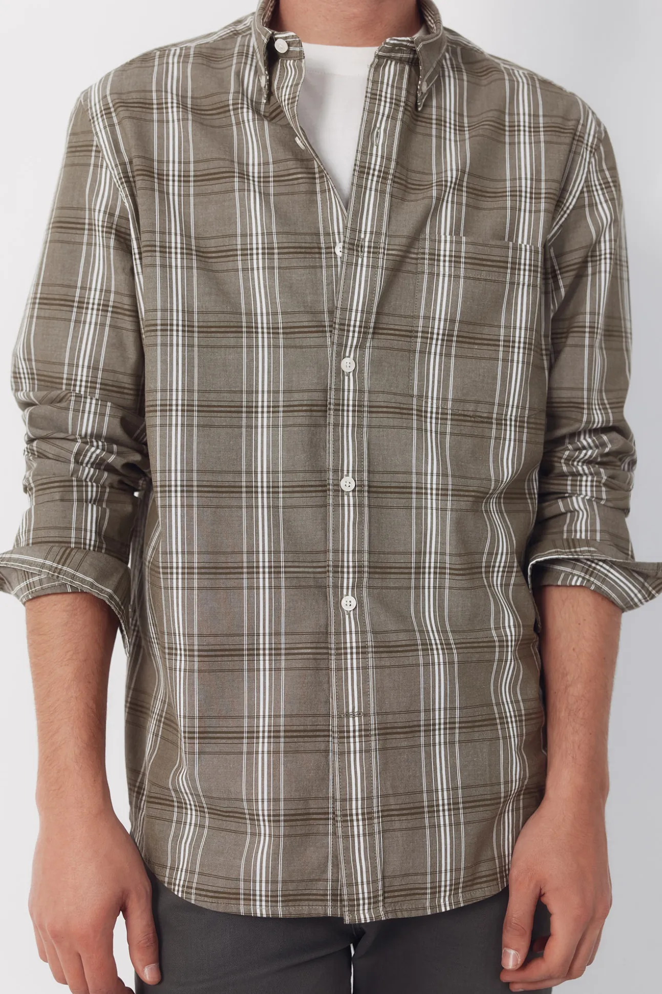 Camisa popelín cuadros
