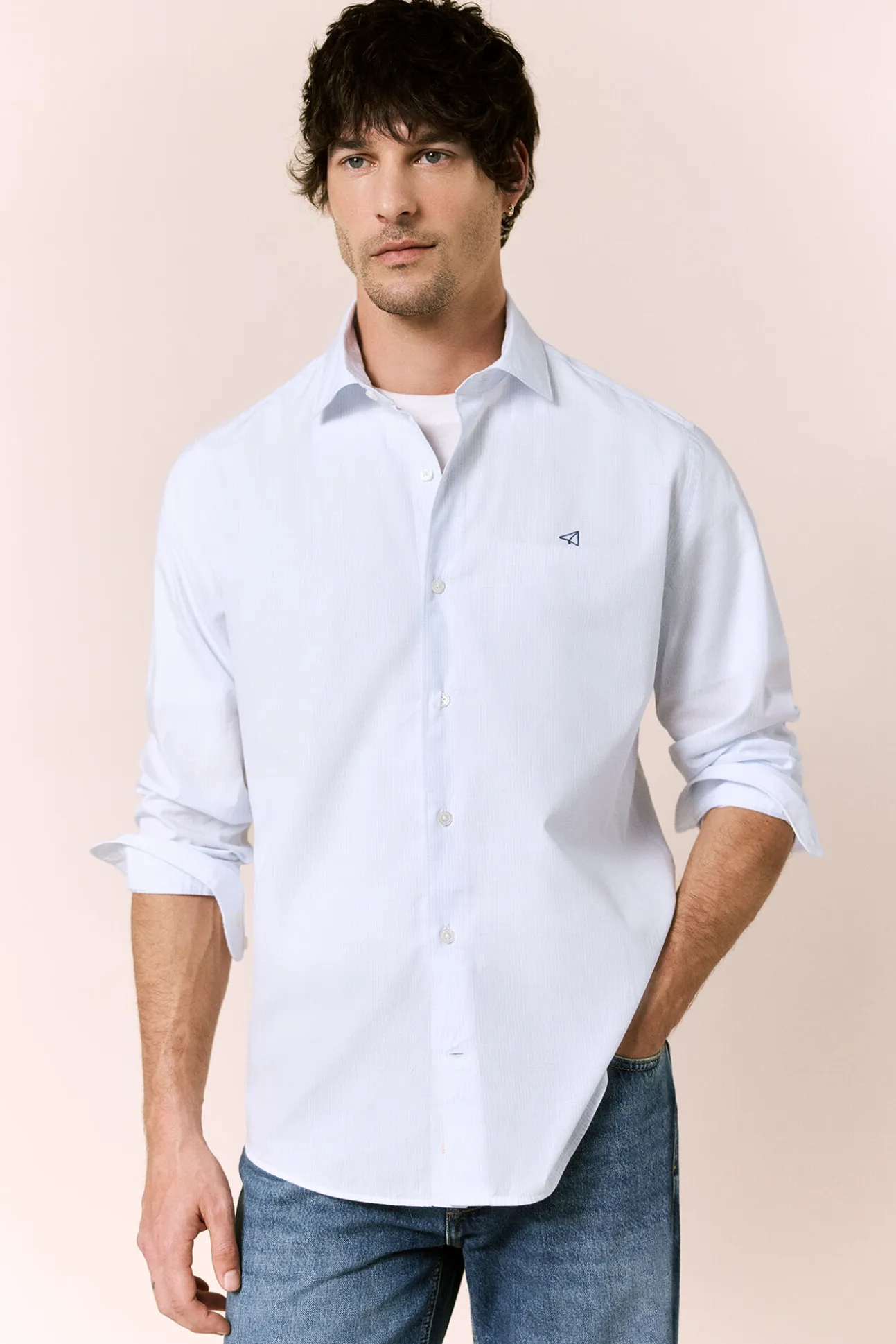 Camisa popelín manga larga
