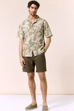 Camisa print algodón manga corta
