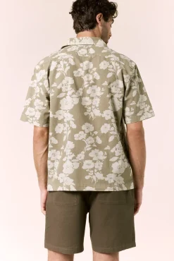 Camisa print algodón manga corta
