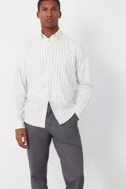 Camisa rayas oxford slub
