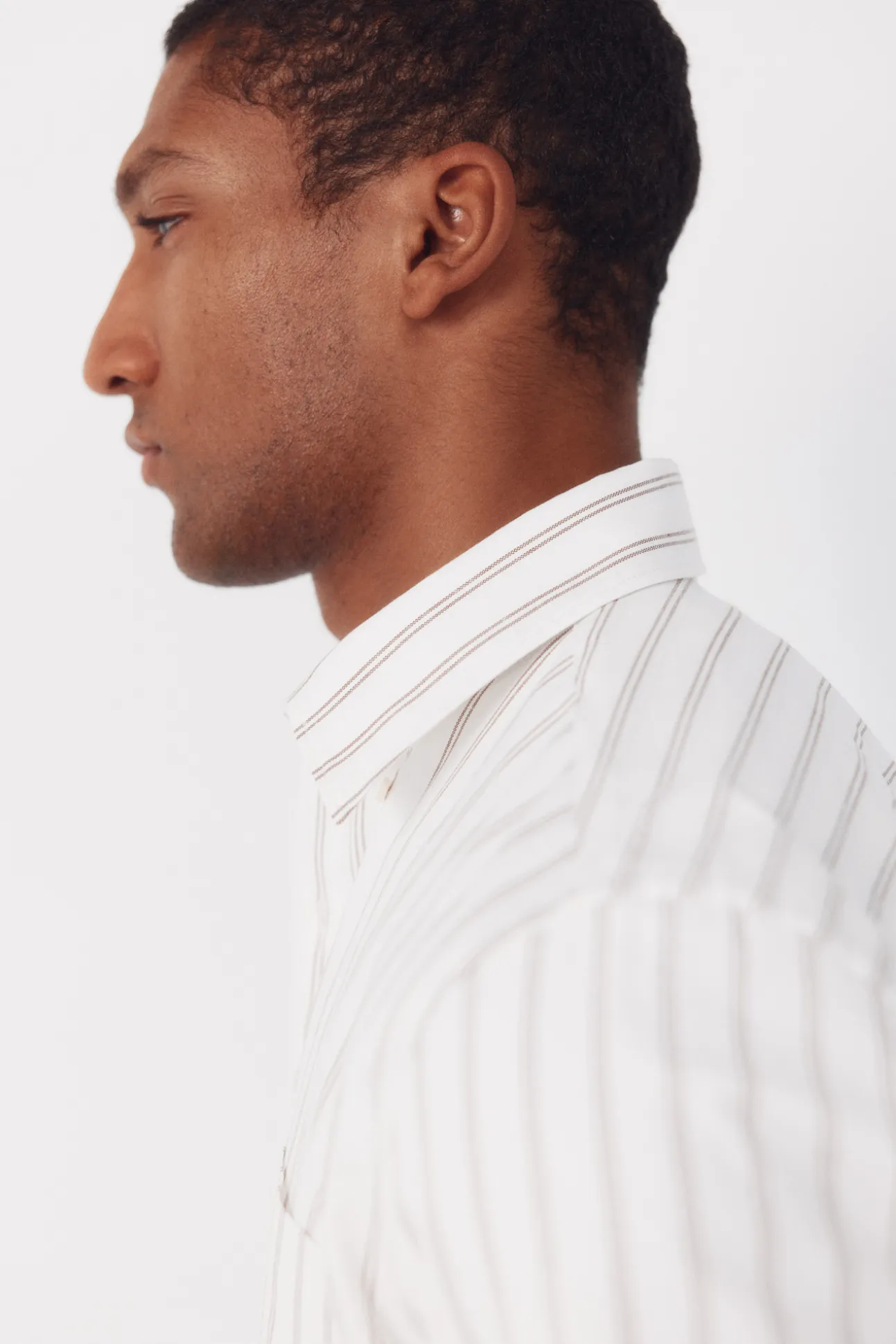 Camisa rayas oxford slub