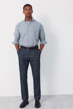 Camisa rayas oxford slub