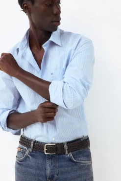 Camisa rayas popelín relax fit
