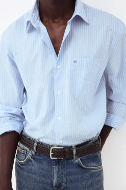 Camisa rayas popelín relax fit