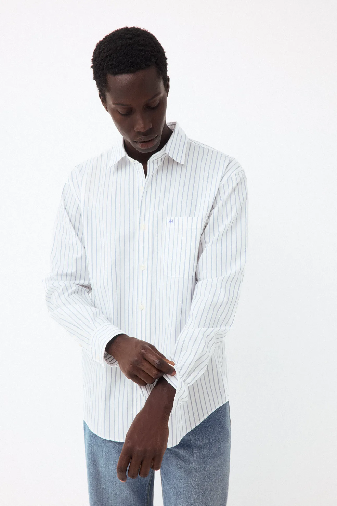 Camisa rayas popelín relax fit