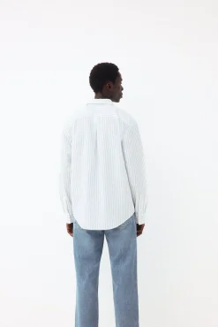Camisa rayas popelín relax fit