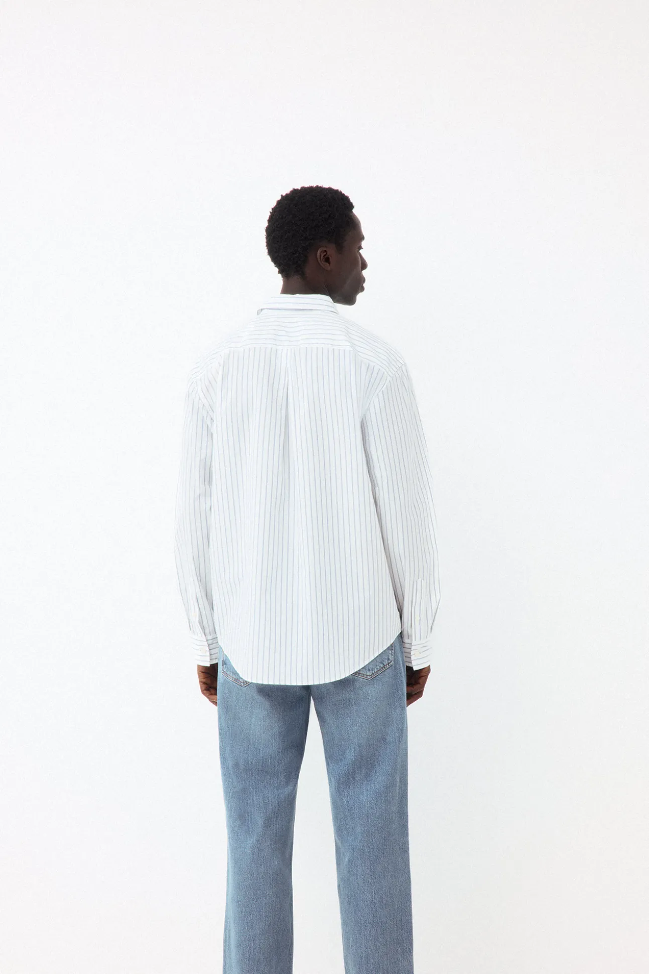 Camisa rayas popelín relax fit