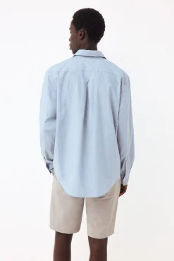 Camisa rayas popelín relax fit