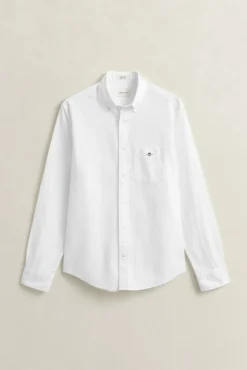 Camisa Regular Fit de algodón y lino