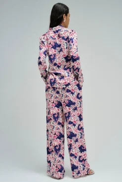 Camisa satinada con estampado