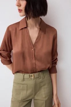 Camisa satén básica
