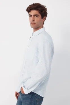 Camisa seersucker rayas