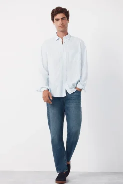 Camisa seersucker rayas