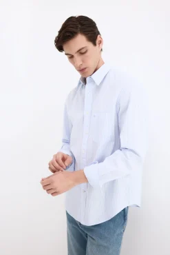 Camisa seersucker rayas