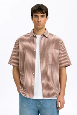 Camisa tejido estructura manga corta