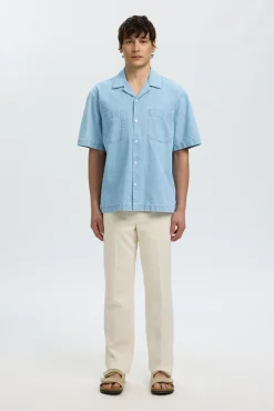 Camisa vaquera de manga corta