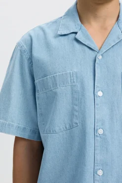 Camisa vaquera de manga corta