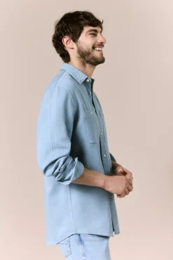 Camisa vaquera manga larga