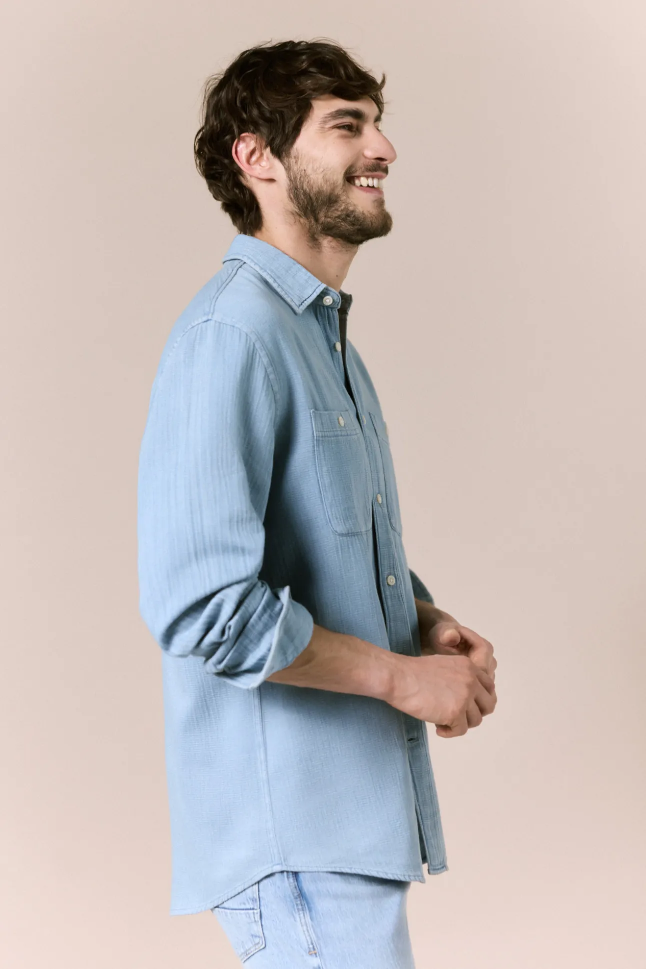 Camisa vaquera manga larga