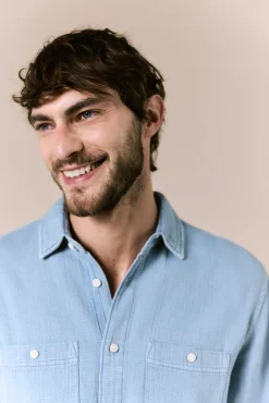 Camisa vaquera manga larga