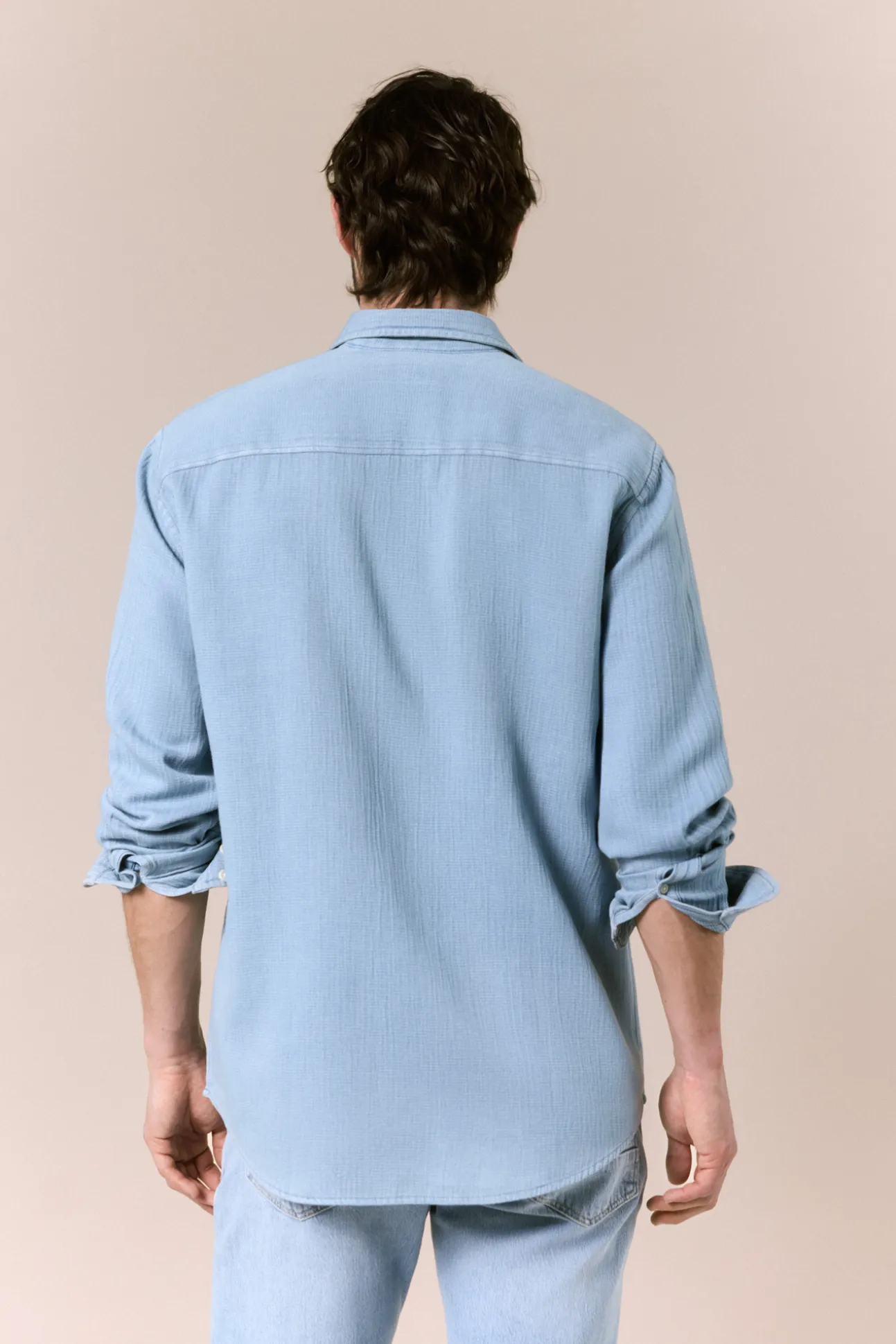 Camisa vaquera manga larga