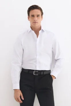 Camisa vestir cuadros non iron + antimanchas