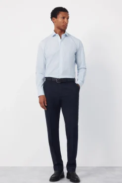 Camisa vestir cuadros slim fit fácil plancha