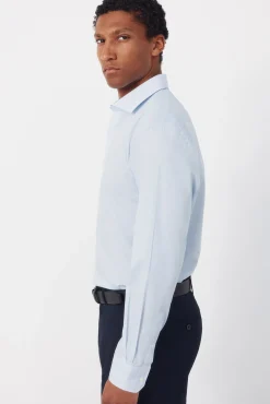 Camisa vestir cuadros slim fit fácil plancha