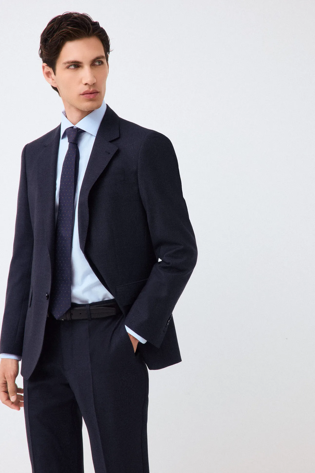 Camisa vestir estructura non iron + antimanchas
