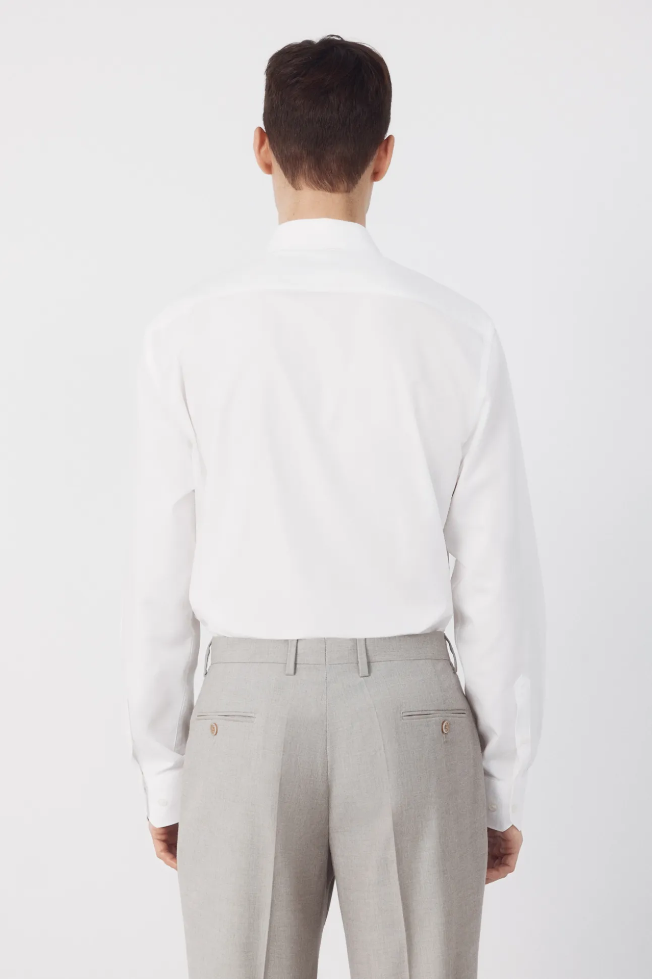 Camisa vestir lisa algodón tencel