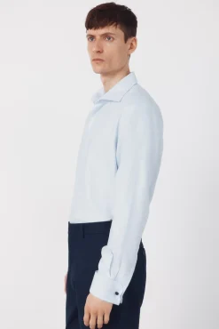 Camisa vestir lisa fácil plancha