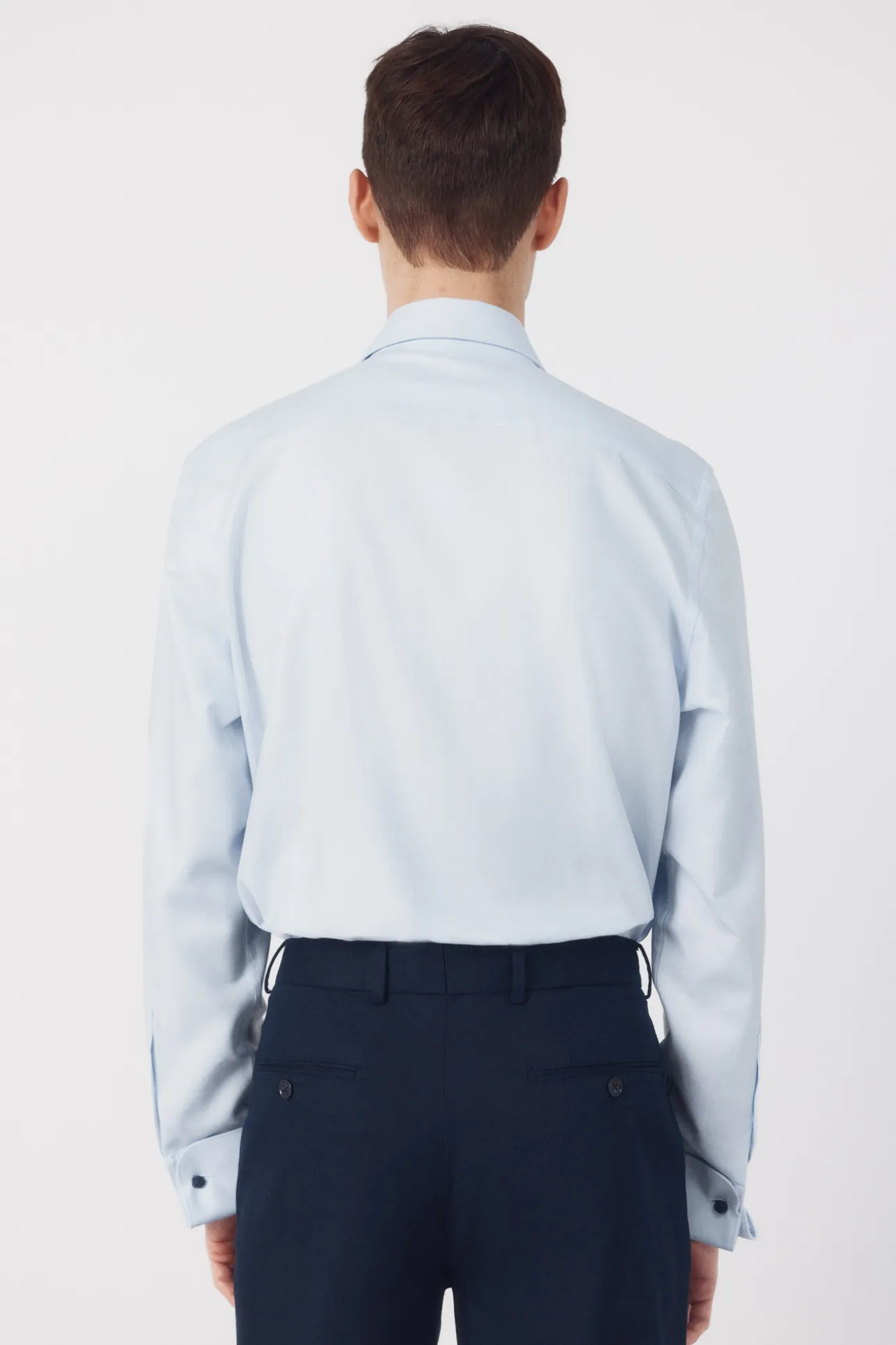 Camisa vestir lisa fácil plancha