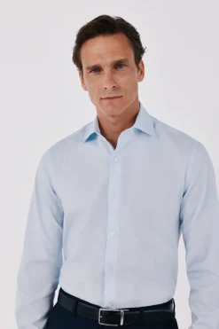 Camisa vestir lisa fácil plancha