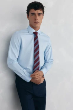Camisa vestir lisa non iron + antimanchas