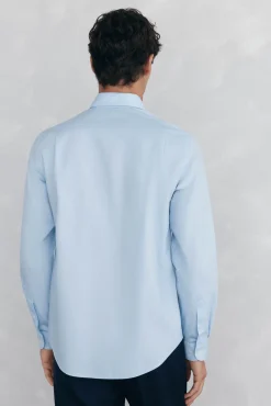 Camisa vestir lisa non iron + antimanchas