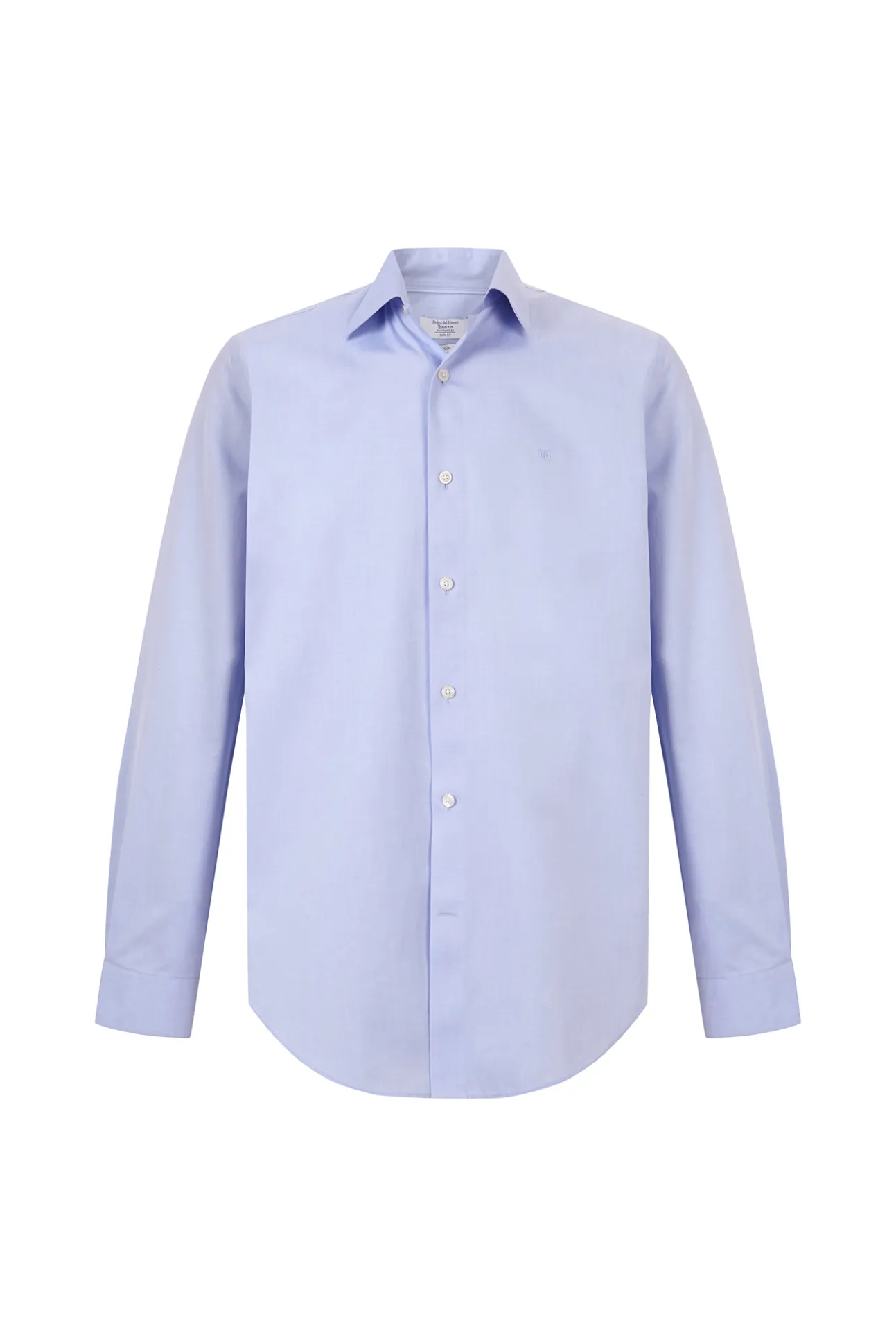 Camisa vestir lisa non iron + antimanchas slim fit