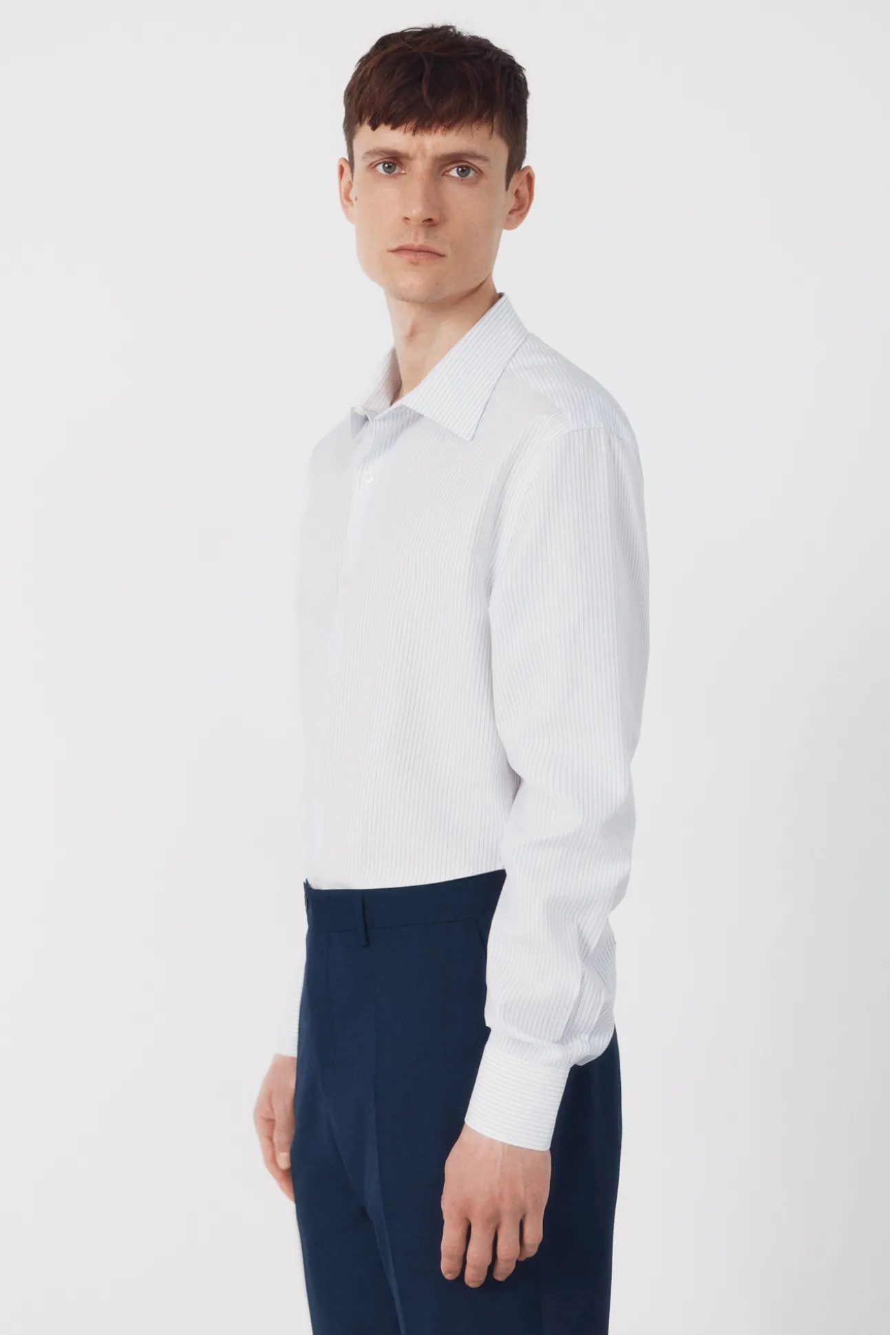 Camisa vestir rayas algodón tencel