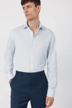 Camisa vestir rayas slim fit fácil plancha