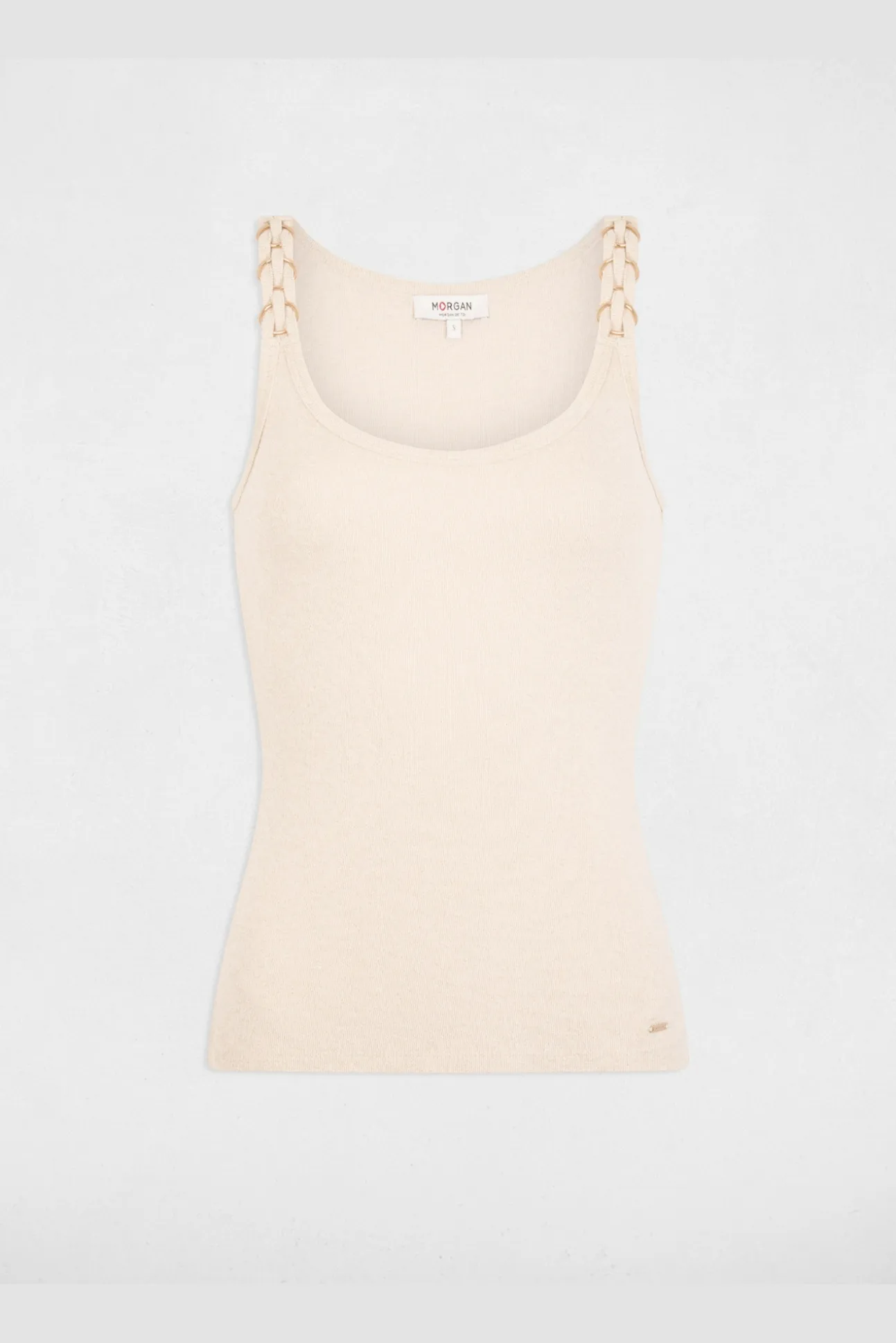 Camiseta ajustada cuello redondo