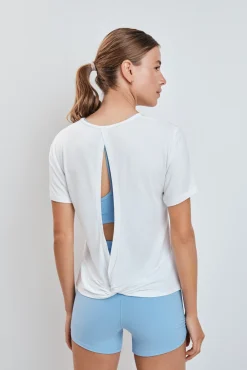 Camiseta apertura espalda blanco
